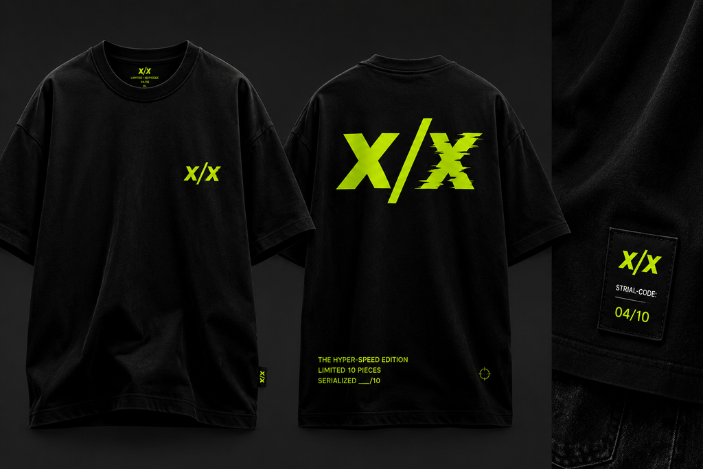 X/X Limited Edition Serialized Heavyweight Tee – Hyper-Speed Drop