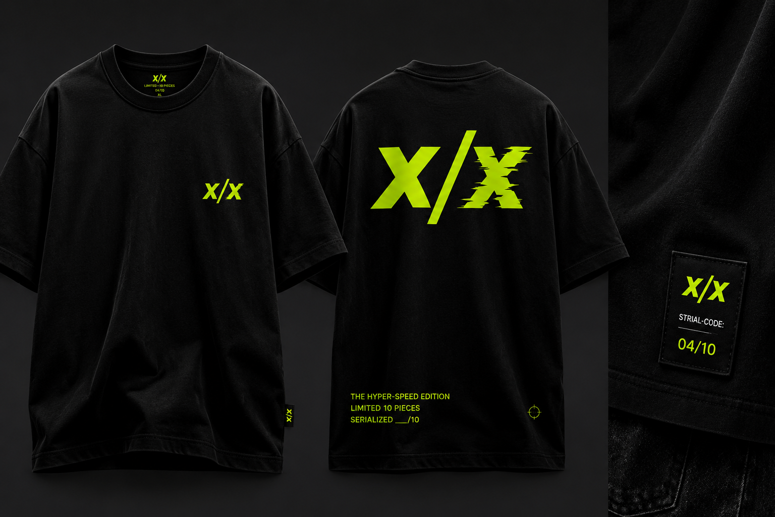 X/X Limited Edition Serialized Heavyweight Tee – Hyper-Speed Drop