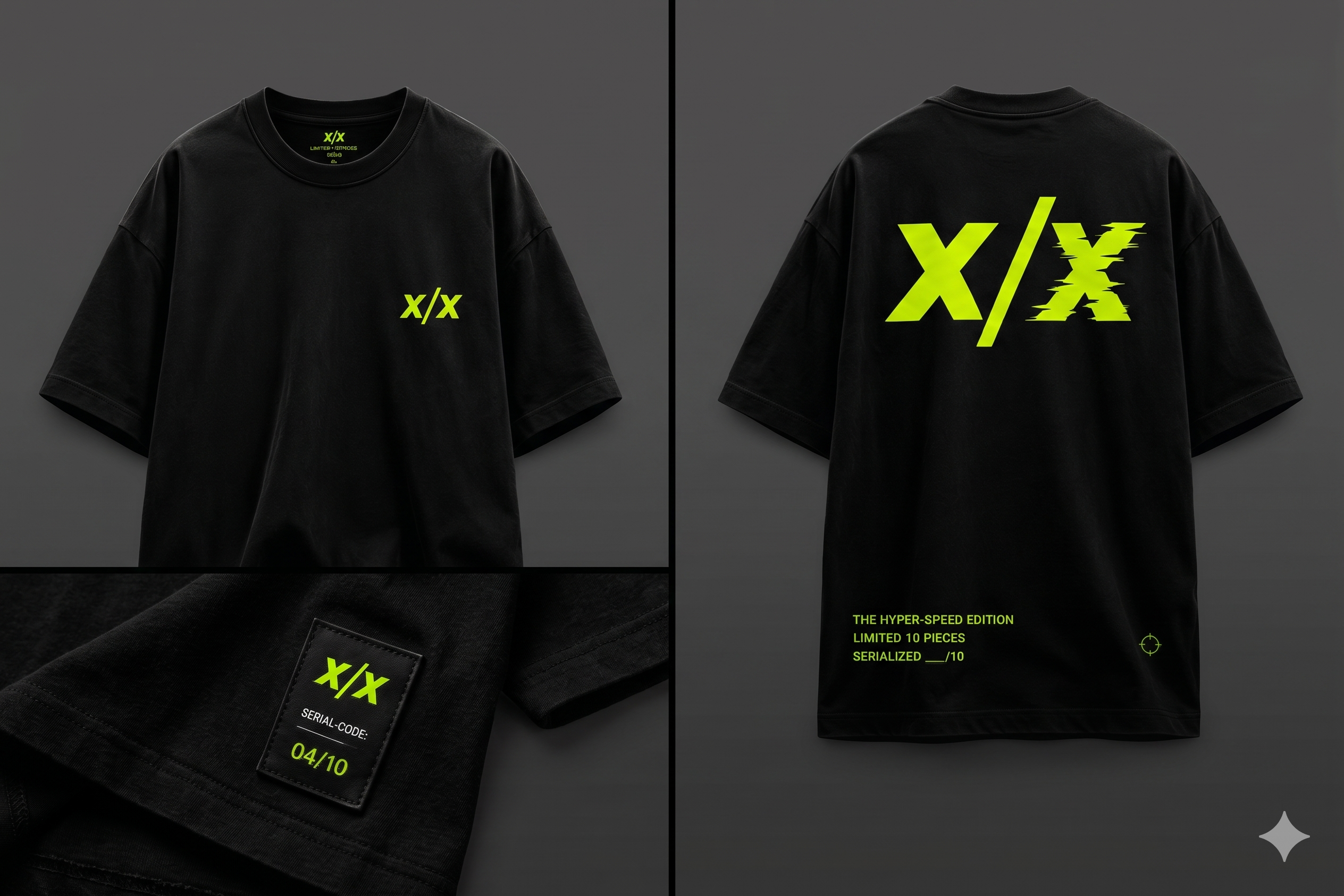 X/X Limited Edition Serialized Heavyweight Tee – Hyper-Speed Drop